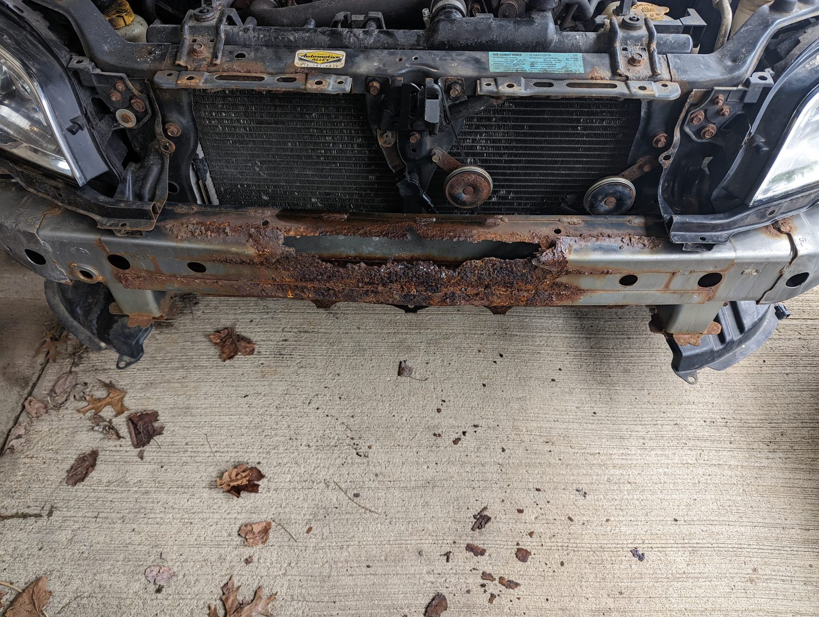 Automotive repair work in progress